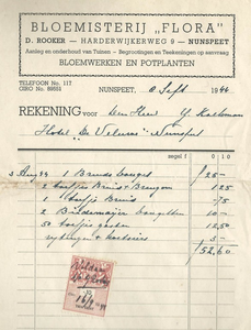 60 - Nota Bloemisterij Flora voor een (protest) oranjebruiloft